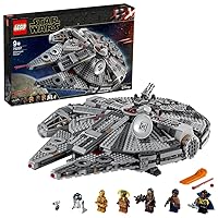 Lego 75257 Star Wars Millennium Falcon Starship Construction Set, with Finn, Chewbacca, Lando Calrissian, Boolio, C-3PO, R2-D2 and D-O, The Rise of Skywalker Collection,9 years and up