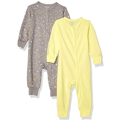 Hanes Baby-Boys Ultimate Baby Zippin 2 Pack Sleep And Play Suits