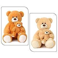 MorisMos Giant Teddy Bear Mommy with Baby Bear Stuffed Animals