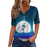 4Th of July Tops for Women, Womens Tops Trendy Short Sleeve Independence Day Shirt Patriotic American Flag Clothing