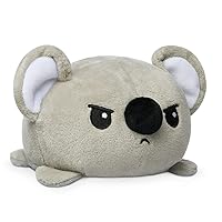 TeeTurtle - The Original Reversible Koala Plushie - Gray - Cute Sensory Fidget Stuffed Animals That Show Your Mood 3.5 inch