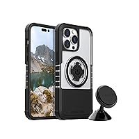 Rokform - iPhone 14 Pro Max Dual Magnet & MagSafe Compatible Crystal Case + Swivel Dash Mount Phone Mount for Car, Truck, or Van