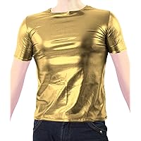 VSVO Adult Metallic Wet Look T-Shirts