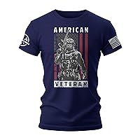 Vintage U.S. Army Veteran T-Shirt, American Flag Shirts for Men