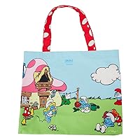 Loungefly The Smurfs Village Life Canvas Tote Bag