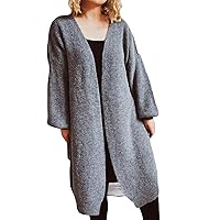 Women's Winter Coats Fashion Loose Single Breasted Twisted V-Neck Knitted Sweater Cardigan Jacket, S-XL