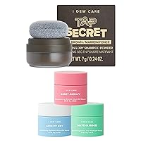 I DEW CARE Dry Shampoo Powder - Tap Secret Dark Brown + Mini Scoops Bundle
