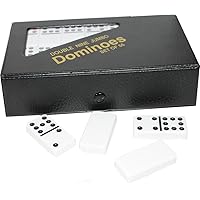 CHH Double Nine Domino Set with 55 Tiles, White