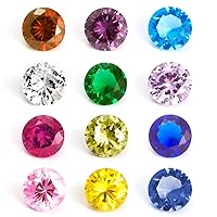 Mix Color Round Birthstone Crystal Glass Floating Charms fit Living Memory Locket 5mm 24 Pcs