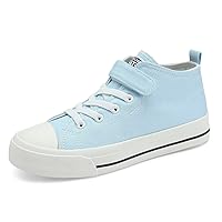 Toddler Little Kid Sneakers Boys and Girls Canvas Shoes High Top Casual Lightweight Classic Adjustable Strap Sneakers