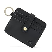 NIUCUNZH Mens High Capacity Leather Zipper Around Card Case Wallet Multi-Card Holder Brown