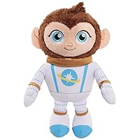 Just Play Netflix Ridley Jones Collectible Plushie Peaches Toy, 8-Inch Stuffed Animal, Astronaut Monkey, Kids Toys for Ages 3 Up