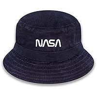 Concept One NASA Logo Bucket Hat, Packable Travel Hat, Wide Brim Summer Hat
