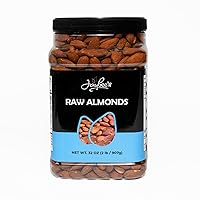 Raw Almonds 32 oz | Whole Natural Unsalted Nuts | Use for Protein Shakes, Baking, Salads, Smoothies, Almond Milk | Kosher | Jaybee's