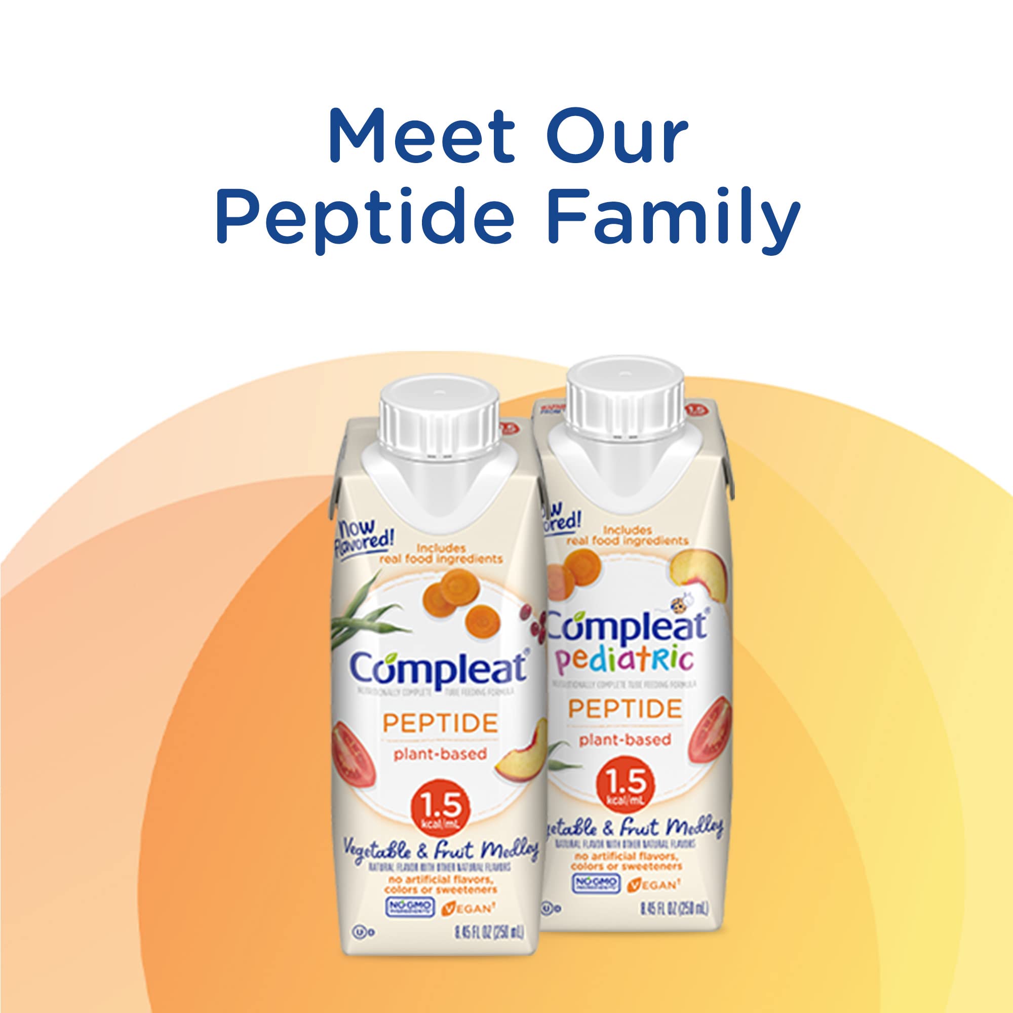 Compleat Peptide 1.5 Tube Feeding Formula, Unflavored, 8.45 FL OZ (Pack of 24)