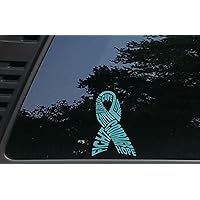Ovarian Cancer Awareness Ribbon in Teal - 3 3/4