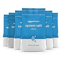 Amazon Basics Epsom Salt Soak, Magnesium Sulfate USP, 3 Pound, 6-Pack