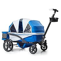Anthem4 Quad All-Terrain Wagon Stroller, Electric Silver with Car Seat Adapter