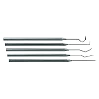 Moody Tools 55-0296 25mil 5-Piece Precision Probe Set: Straight, Single, Hook, Triple, and Long Double
