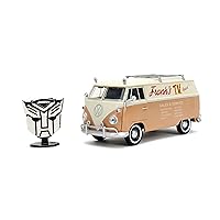 Transformers Rise of The Beast 1:24 Volkswagen Bus Wheeljack w/Robot On Chassis Die-Cast Car, Toys for Kids and Adults