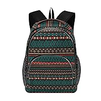 ALAZA Dark Color Ethnic Aztec Abstract Geometric Print Backpack Daypack Laptop Work Travel College Bag for Men Women Fits 15.6 Inch Laptop