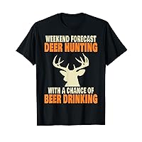 Outdoor Deer Hunting and Humorous Beer Lover T-Shirt