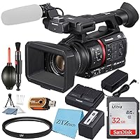 Panasonic AG-CX350 4K Professional Video Camcorder with 32GB SanDisk Memory Card + UV Fliter + ZeeTech Accessory Bundle
