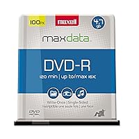 Maxell 638014 DVD-R Discs, 4.7GB, 16x, Spindle, Gold, 100/Pack