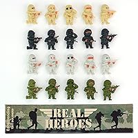 Entervending Army Men Action Figure - Small Soldiers Toys in Gift Box - 30 Pcs Army Soldier Toy Playset - Military Toys - Toy Army Men - Army Party Decorations