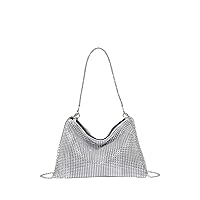 Verdusa Women's Shiny Rhinestone Evening Handbag Hobo Bag Clutch Purse