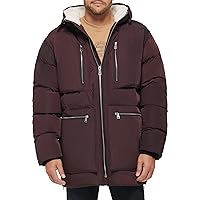 Tommy Hilfiger Men's Heavyweight Quilted Sherpa Hooded Parka