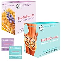 Sweet Treat Bundle, Feminine Wipes For Women, Individually Wrapped - pH Balanced Flavored Intimate Wipes, Pack of 20 (Cinnamon Bun & Honey Lavender)