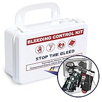 Bleeding Control Kit with Tourniquet and Compressed Gauze – Stop the Bleed Kit with Chest Seal and Quikclot – Trauma Pack for Swift Bleed Stop – Includes Bag – Blood Stop Kit for Emergency Care
