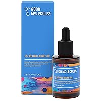 Good Molecules 1% Retinol Night Oil 12ml/0.40oz - Facial Oil With Retinol, Plum and Rosehip Seed Oil - Anti-Aging Hydrating Skincare For Face