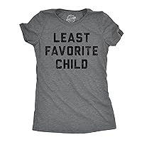 Womens Funny T Shirts Least Favorite Child Sarcastic Family Graphic Tee for Ladies