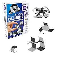 Illusion Cubes – Use 24 Double-Sided Hexagonal Tiles to Build Your Very Own Optical Illusions! 3D Virtual Cubes Play Tricks On What You See! 8 Levels / 120 Challenges Included
