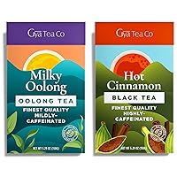 Milk Oolong Tea & Hot Cinnamon Tea Set - Natural Loose Leaf Tea with No Artificial Ingredients - Brew As Hot Or Iced Tea