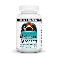 Source Naturals Magnesium Ascorbate Crystals - Non-Acidic Vitamin C - 4 Ounce Powder