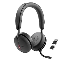 Dell WL5024 Pro Wireless ANC Headset - Hybrid Active Noise Cancellation, AI-Based Noise Cancellation Microphone, Leatherette Headband, Effortless connectivity, Microsoft Teams/Zoom Certified - Black