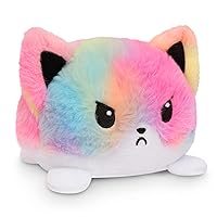 The Original Reversible Fox Plushie - Rainbow Tie-Dye - Cute Sensory Fidget Stuffed Animals That Show Your Mood