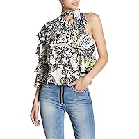 Rachel Roy Womens Tiered One Shoulder Blouse