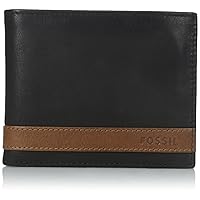 Fossil Men's Leather Bifold Wallet with Coin Pocket for Men