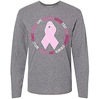 inktastic Word Circle-Breast Cancer Awareness Long Sleeve T-Shirt