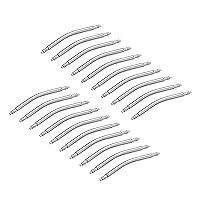 18mm Curved Spring Bar Pins 1.8mm Dia Stainless Steel Double Flanged End Watch Band Link Pin 20pcs ( Size : 24mm )