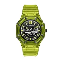 Skechers Men's Matfield Ana-Digi Polyurethane Watch, Color: Green (Model: SR1168)
