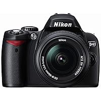 Nikon D40 6.1MP Digital SLR Camera Kit with 18-55mm f/3.5-5.6G ED II Auto Focus-S DX Zoom-Nikkor Lens (Renewed)