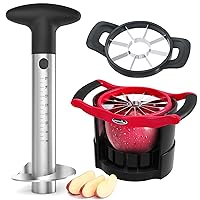 Newness Apple Cutter Slicer with Base & Pineapple Corer and Slicer Tool