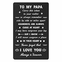 Papa Gifts from Grandchildren - Papa Birthday Card, Grandkids Are Always Close At Heart - I Love You Papa Gifts for Christmas, Fathers Day