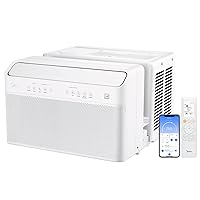 8,000 BTU U-Shaped Smart Inverter Air Conditioner –Cools up to 350 Sq. Ft., Ultra Quiet with Open Window Flexibility, Works with Alexa/Google Assistant, 35% Energy Savings, Remote Control
