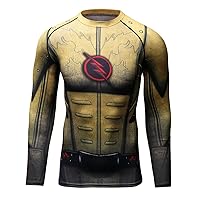 Men's Compression Sports Shirt Cool Lightning/Flash Running Long Sleeve Tee/3 Colors